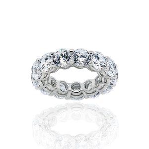 10.50 Ct. tw. Ladies CZ Eternity Band Ring 14K White Gold